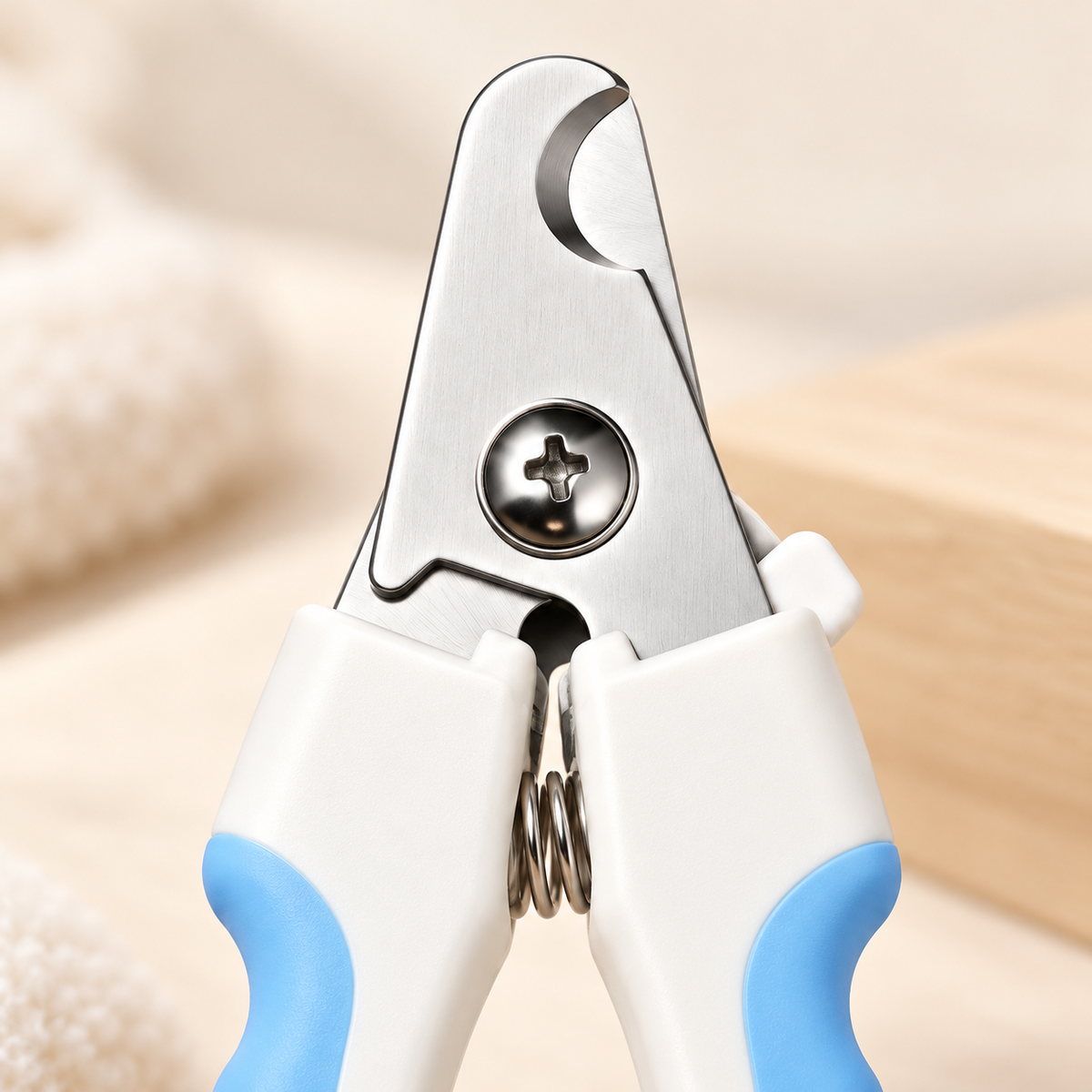 Pet Nail Clipper — Blue & White — product detail — product illustration
