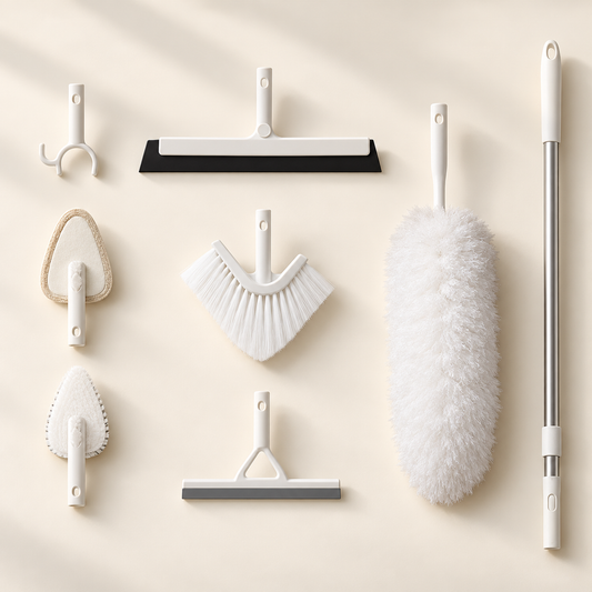 Interchangeable Cleaning Tools — White — product view — product illustration