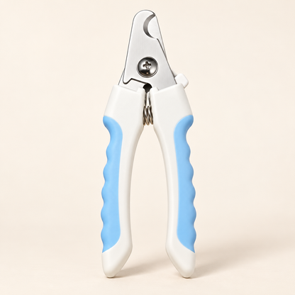 Pet Nail Clipper — Blue & White — product view — product illustration