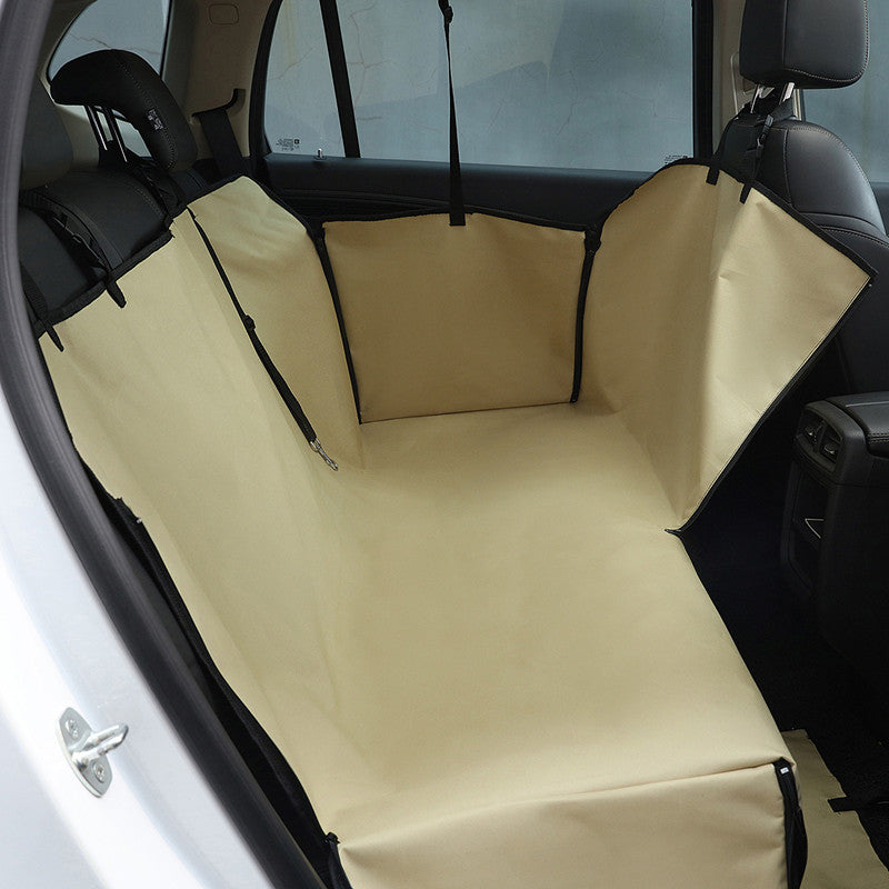 Delunie Pet Back Seat Cover — Khaki — product view